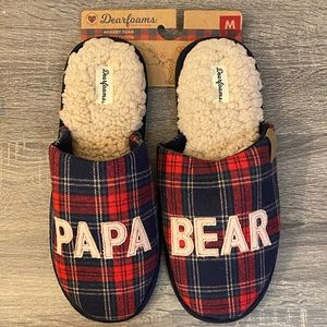 Men's Dearfoams Papa Bear Scuff Slippers Medium